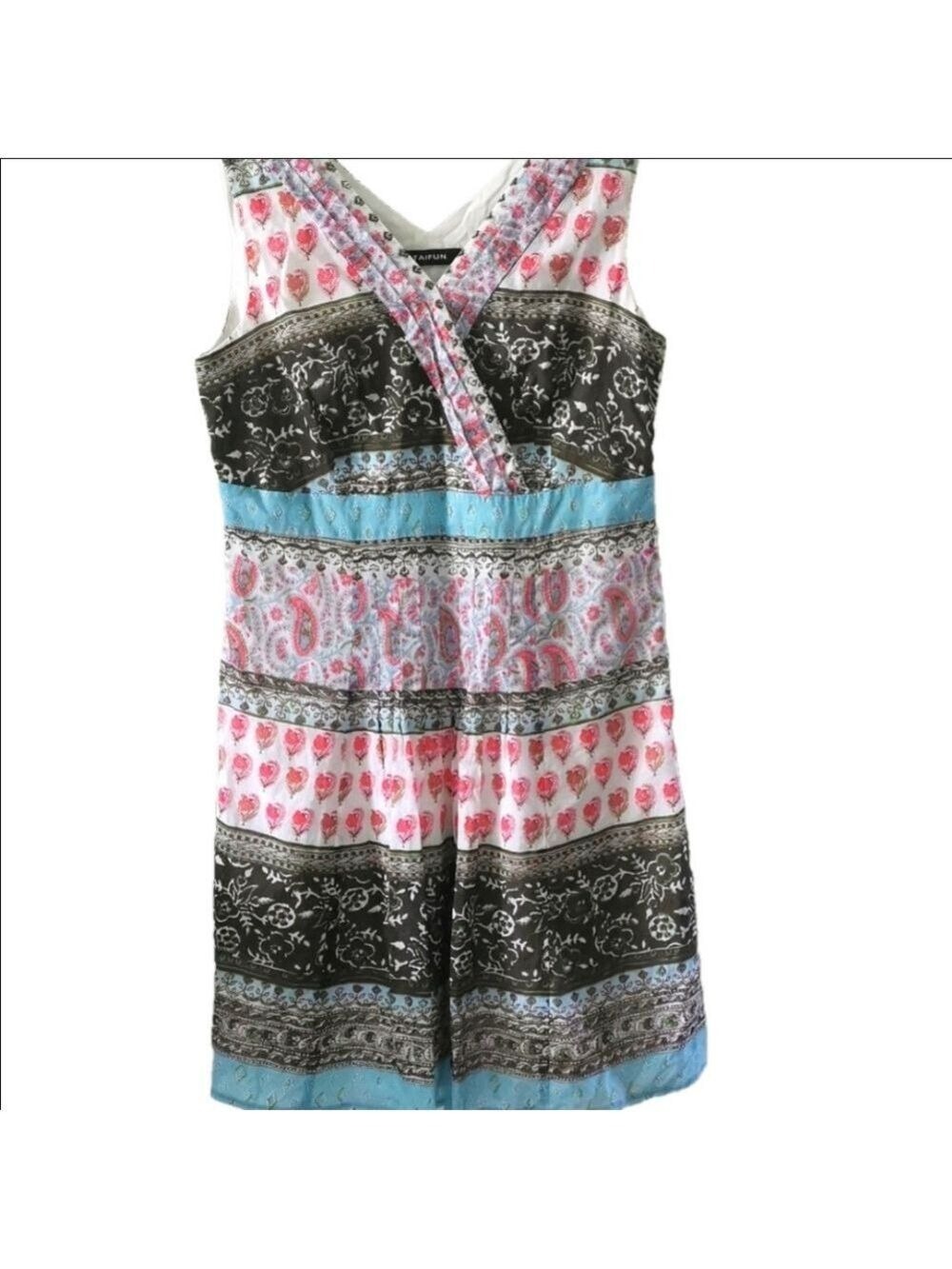 TAIFUN Paisley bohochic, cottagecore floral dress. Size Medium. EUC